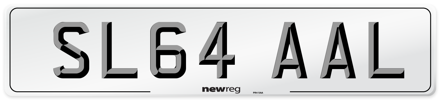 SL64 AAL Number Plate from New Reg